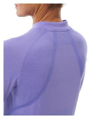Compressport Lauf-T-Shirt mit halbem Reißverschluss, Winter Violet, Damen
