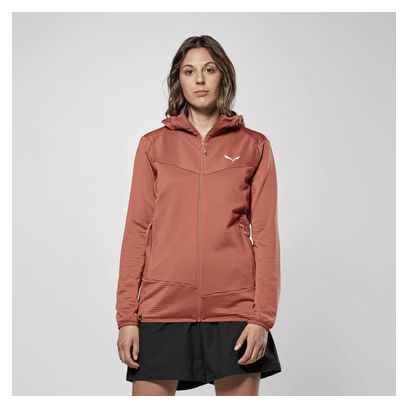 Salewa Puez Altavia Women's Hooded Fleec Red