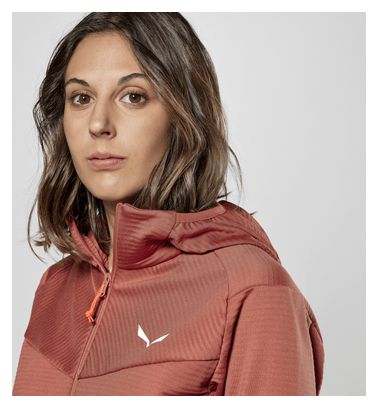 Salewa Puez Altavia Women's Hooded Fleec Red