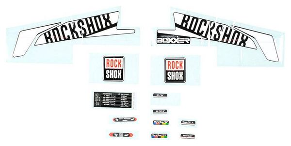 Kit Stickers Rockshox Boxxer 26/27.5'' Blanc / Noir