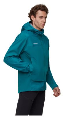 Mammut Ducan Guide Hooded Waterdichte Jas Blauw