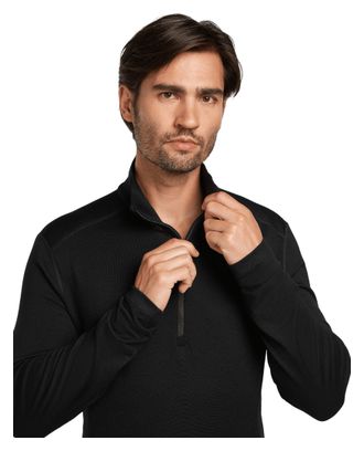 Baselayer 1/2 zip Icebreaker Merino 260 Tech Noir Homme