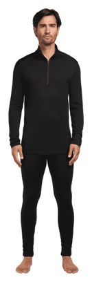 Baselayer 1/2 zip Icebreaker Merino 260 Tech Noir Homme