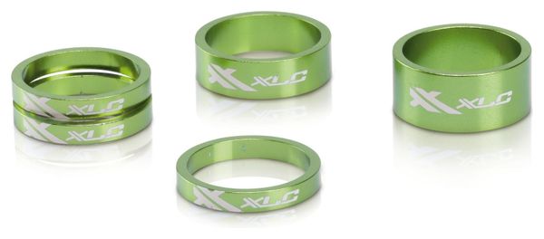 XLC AS-A02 Set di distanziali per la serie sterzo 1''1/8 3x5 mm Verde