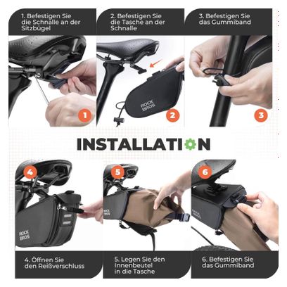 Sacoche de vélo extensible avec poche intérieure