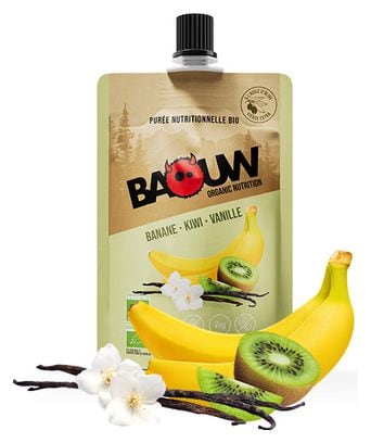 Biologische Baouw Banaan-Kiwi-Vanille Puree 90g