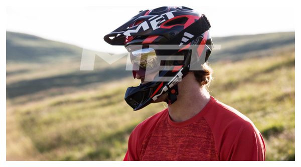 Casque Intégral MET Parachute Noir / Rouge