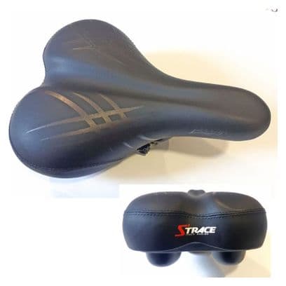 SELLE PHOENIX NOIRE Unisex Amortisseur Elastomère 250mm / 180mm