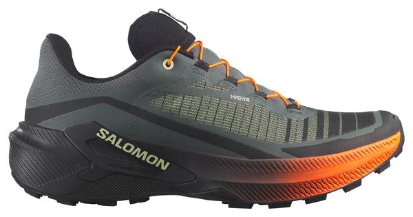 Salomon Genesis 2 trailschoenen Groen/Zwart/Oranje Heren EMBARGO 03/08/2026