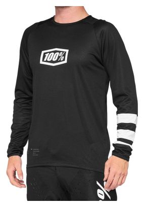 Maillot Manches Longues 100% R-Core Noir/Blanc