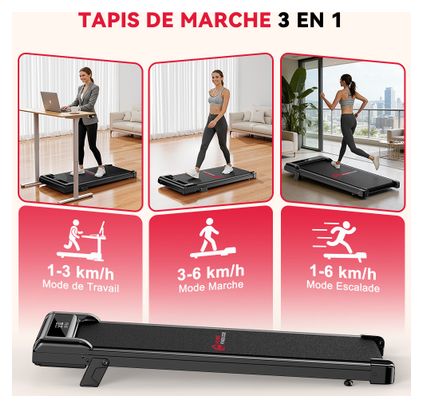 Tapis de marche Fitness Z3 compact sous bureau Noir