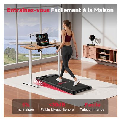 Tapis de marche Fitness Z3 compact sous bureau Noir