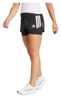 Short 2-en-1 adidas Adizero Noir Femme