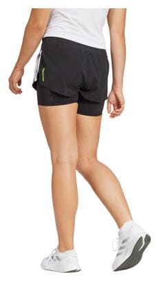 Short 2-en-1 adidas Adizero Noir Femme