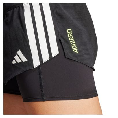 Short 2-en-1 adidas Adizero Noir Femme