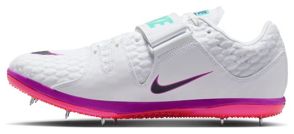 Nike High Jump Elite Leichtathletikschuh Weiß/Rot/Violett Unisex