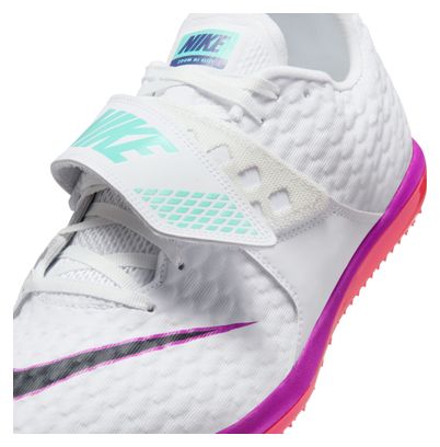 Nike High Jump Elite Leichtathletikschuh Weiß/Rot/Violett Unisex