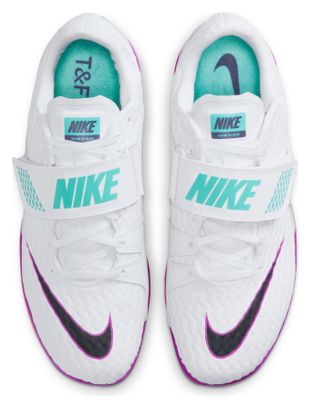Nike High Jump Elite Leichtathletikschuh Weiß/Rot/Violett Unisex
