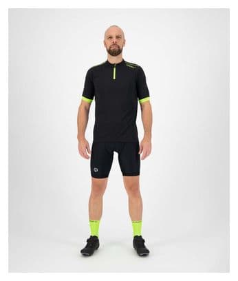 Maillot Manches Courtes Rogelli Core Homme Noir/Fluor