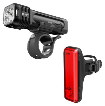 Set voor- en achterverlichting Knog Blinder Pro 1400 / Blinder R-150 Zwart