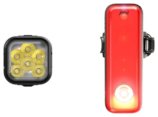 Set voor- en achterverlichting Knog Blinder Pro 1400 / Blinder R-150 Zwart