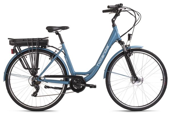 Velo electrique 28 Femme Lido 9 vitesses bleu Hollandia TC 49 cm Alltricks