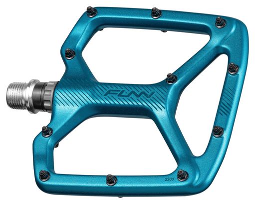 Pair of Funn Python Flat Pedals Turquoise