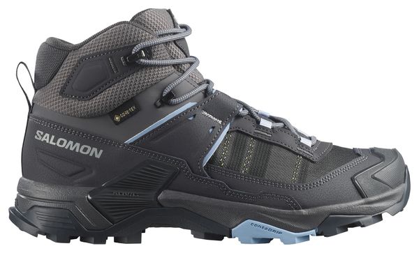 Salomon X Ultra 5 Mid GTX Wanderschuhe, grau/blau, für Damen