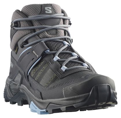 Salomon X Ultra 5 Mid GTX Wanderschuhe, grau/blau, für Damen