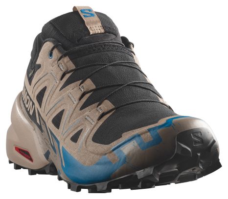 Chaussures Trail Salomon Speedcross 6 GTX Noir/Beige/Bleu Homme