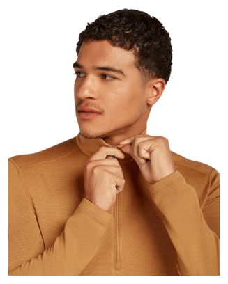 Baselayer 1/2 zip Icebreaker Merino 260 Tech Marron Homme