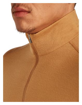 Baselayer 1/2 zip Icebreaker Merino 260 Tech Marron Homme