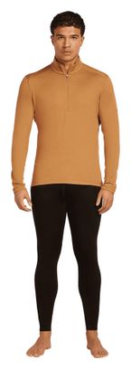 Baselayer 1/2 zip Icebreaker Merino 260 Tech Marron Homme