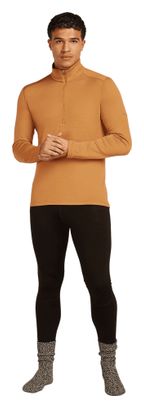 Baselayer 1/2 zip Icebreaker Merino 260 Tech Marron Homme