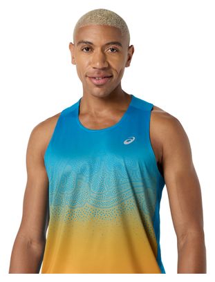 Débardeur Asics Road Fade Bleu/Orange Homme