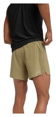 Pantaloncini slip Hoka Glide 5in kaki da uomo