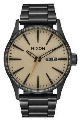 Reloj Nixon Sentry Negro / Khakhi