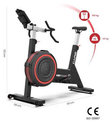 Vélo d'appartement à air - CARE - POWER TRAINER - connecté