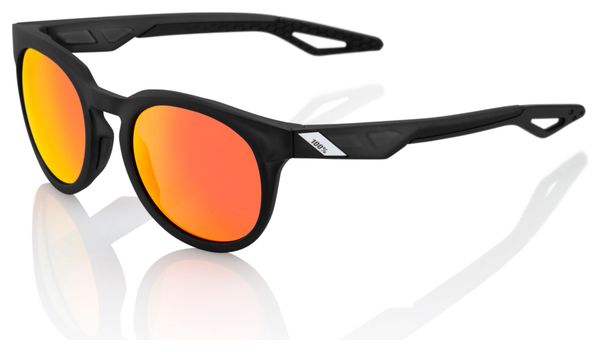 100% Campo Sunglasses Black Frame Iridium Red Lens