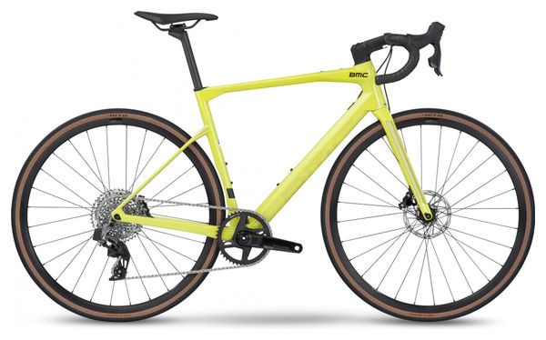 BMC Roadmachine X Two Road Bike Sram Rival eTap AXS 12S 700 mm Lime Yellow 2023