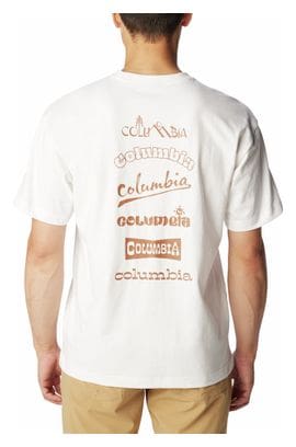 Columbia Burnt Lake Wit Korte Mouw T-shirt