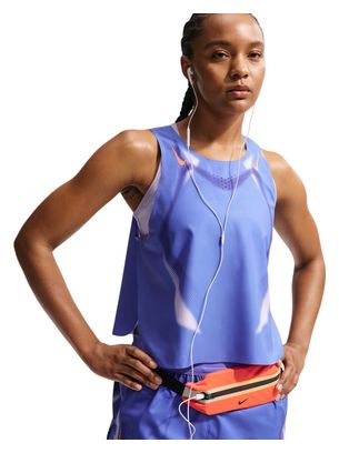 Nike AeroSwift Crop-Tanktop für Damen, blau