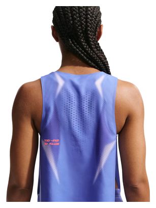 Nike AeroSwift Crop-Tanktop für Damen, blau