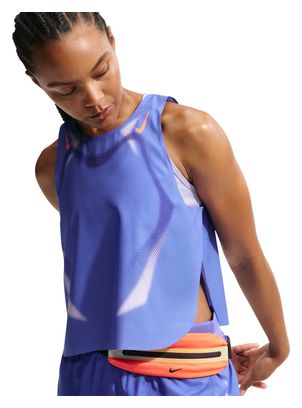 Nike AeroSwift Crop-Tanktop für Damen, blau