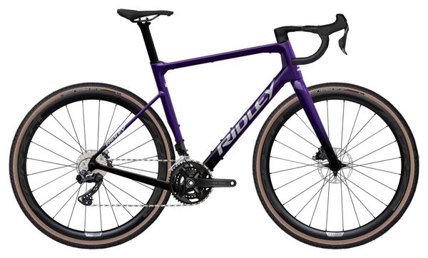 Vélo de Gravel Ridley Grifn RS Shimano GRX Di2 11V 700 mm Violet Radiant Noir 2023