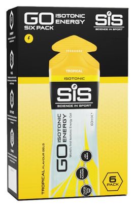 SIS Go Isotonic Energy Gels - Tropical - 6 x 60 ml