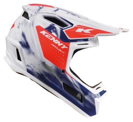 Casco integrale Kenny Prolight Graphic Blood Bianco/Blu