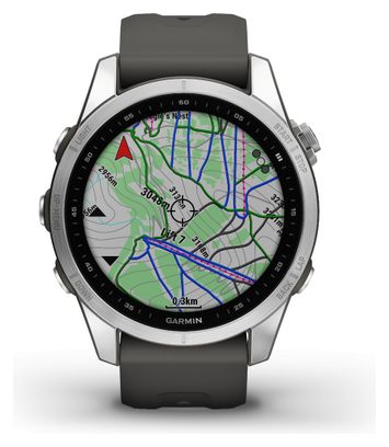 Garmin Fenix 7S Sportuhr Silber / Dunkelgrau