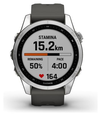 Garmin Fenix 7S Sporthorloge Zilver/Donkergrijs