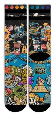Conspiracy - Chaussettes Graphiques Techniques Coolmax - Cyclisme, Running et Sport